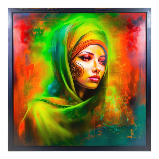 Foto Mujer mística en colores neones (Frente)