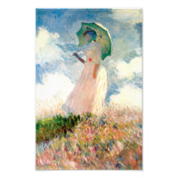 Mujer Monet Con Impresión Parasol