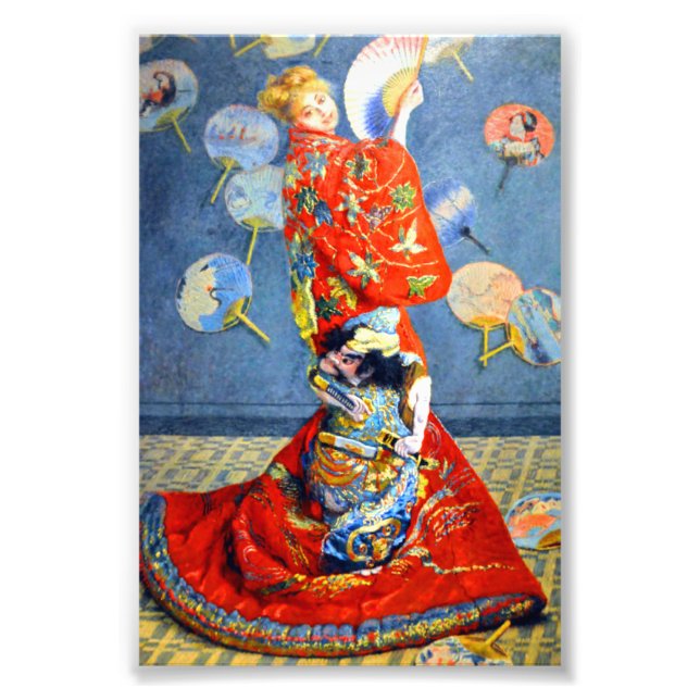 Foto Mujer Monet en traje japonés (Frente)