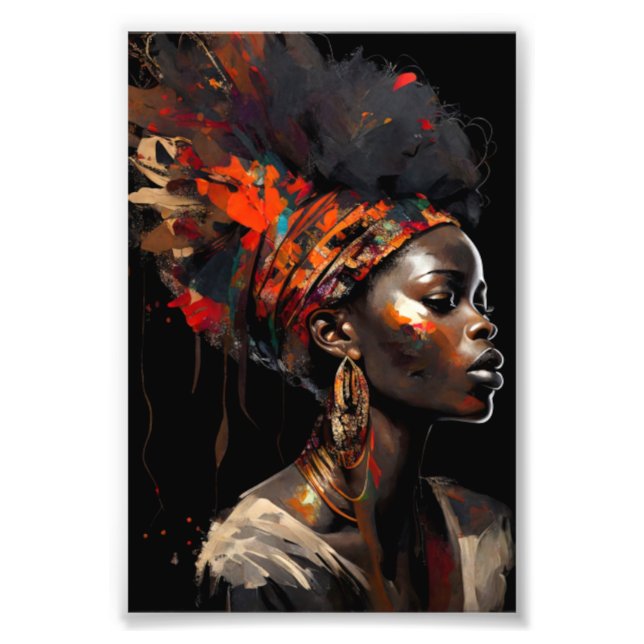 Foto Mujer, mujer hermosa, arte impreso, África (Frente)