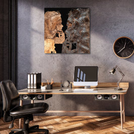 Foto Mujer perpleja perfil - Madera