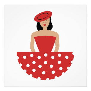 Foto Mujer vestida con un traje de flamenco