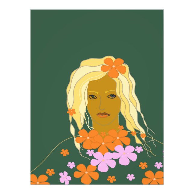 Foto Mujeres Con Flores (Frente)
