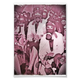 Foto Mujeres en máscaras de gas