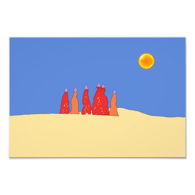 Foto Mujeres llevando agua en el desierto de Thar - Raj (Frente)