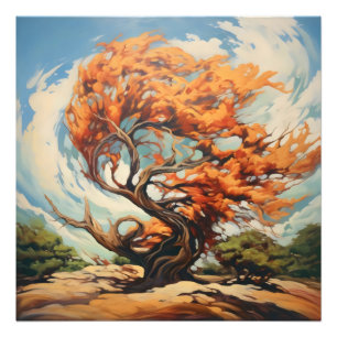 Foto Mundo de resumen de árbol torcido