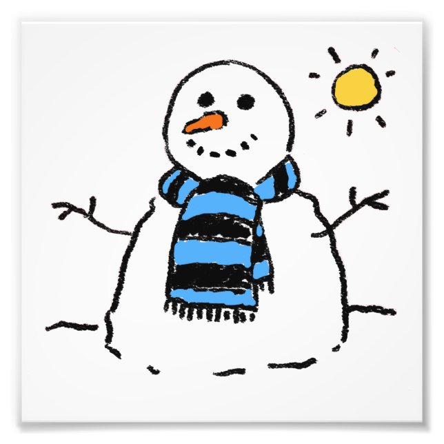 Foto Muñeco de nieve de dibujos animados (Frente)
