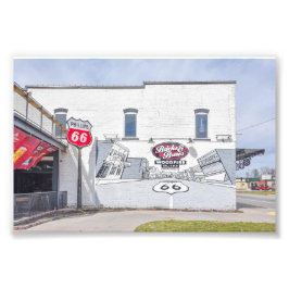 Foto Mural con letrero de la ruta 66 en Kansas