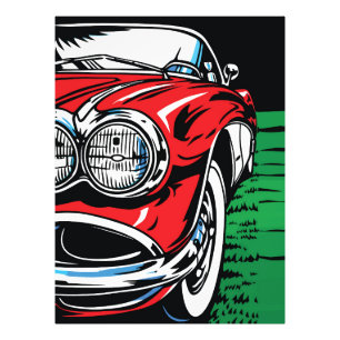Foto Músculo Clásico del Coche Arte Pop Frontal Retro