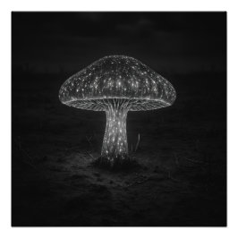 Foto Mushroom Glow - Photo Print