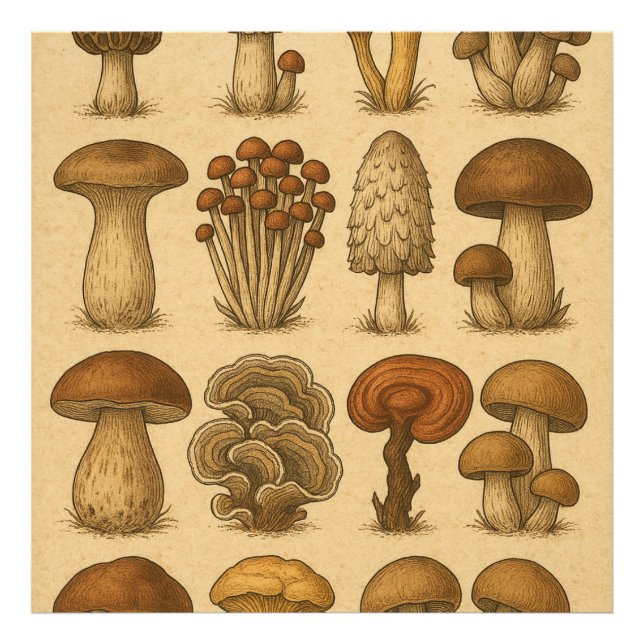 Foto Mushrooms vintage (Frente)