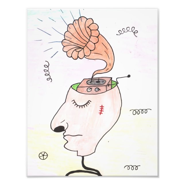 Foto "Music in my head" Postcard (Frente)