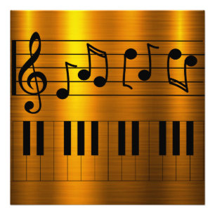 Foto Music Notes Piano Keys