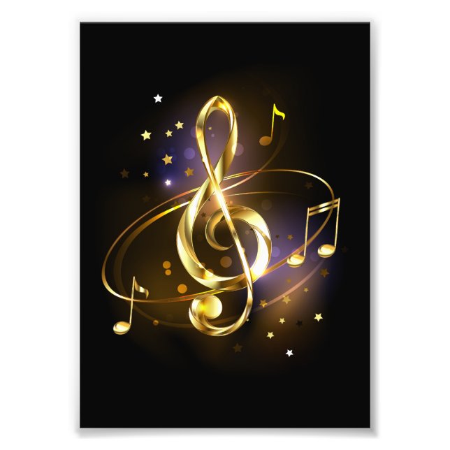 Foto Música de Clef de Triplete de Oro (Frente)