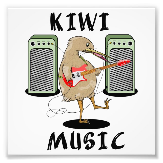 Foto Música de Nueva Zelanda Kiwi tocando la guitarra (Frente)