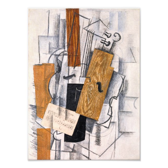 Foto Música de violín y chapa | Georges Braque | (Frente)