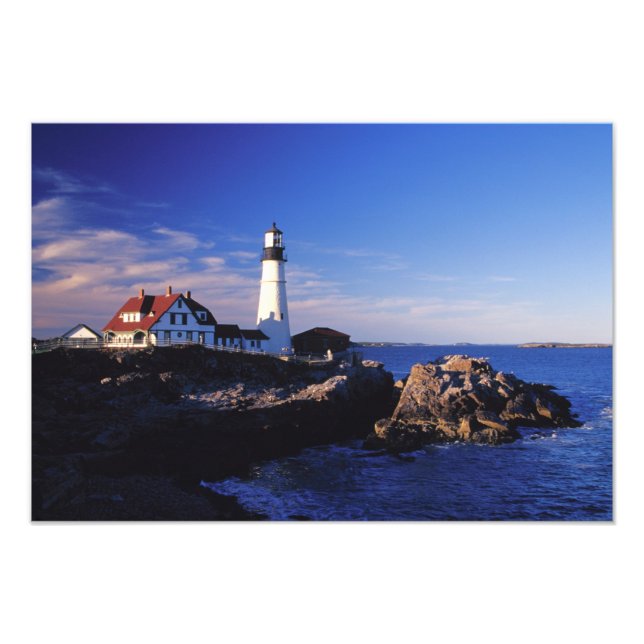 Foto NA, EE. UU., Maine. Faro de Portland Head. (Frente)