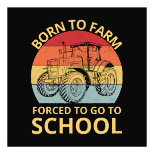 Foto nacido para cultivar forzado a ir a la escuela