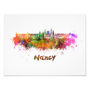 Foto Nancy skyline in watercolor