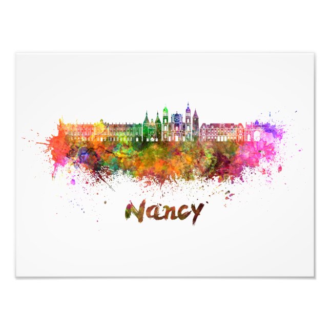 Foto Nancy skyline in watercolor (Frente)