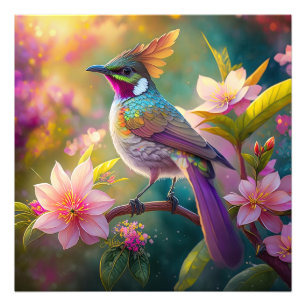 Foto Naranja Creste Arco Iris Jay Fantasy Bird