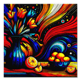 Foto naranjas jugosos al lado de un hermoso jarrón