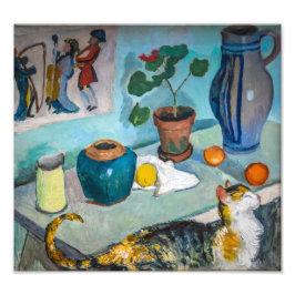 Foto Naturaleza muerta con gato | Auguste Macke |