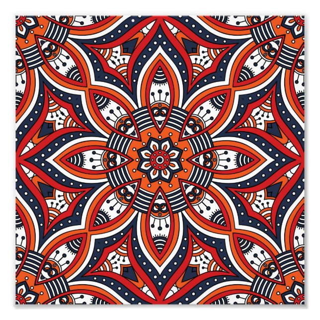 Foto Naturaleza paradisíaca Boho Floral Mandala (Frente)