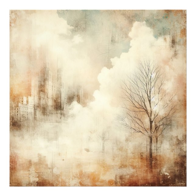 Foto Nature In A City Scape Old Photo Graphic Design (Frente)