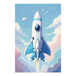 Foto Nave espacial volando en el cielo