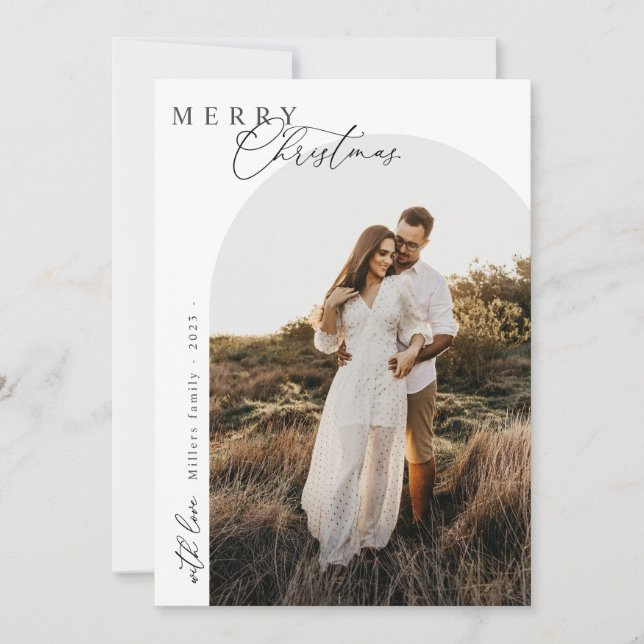 foto Navidad 1 Arco acuarela botánico Vacaciones (Anverso)