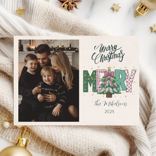Foto Navidad Alegre Patchwork Pastel