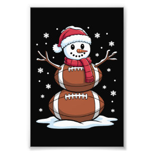 Foto Navidad americano de fútbol, muñeco de nieve, depo