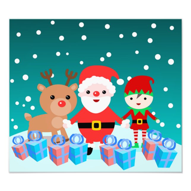 FOTO NAVIDAD CON SANTA Y SUS AMIGOS (Frente)