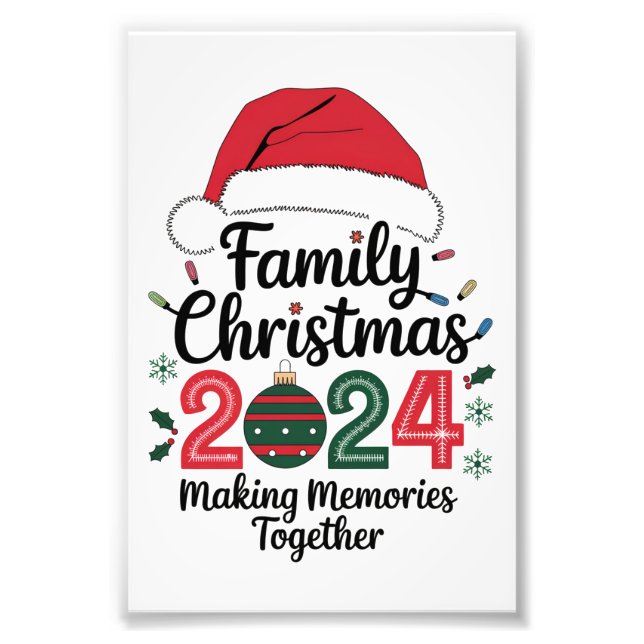 Foto Navidad Familiar 2024 Creando Recuerdos Juntos (Frente)