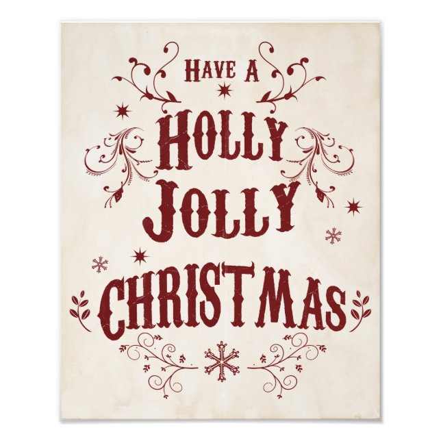 Foto Navidad Holly Jolly Vintage (Frente)