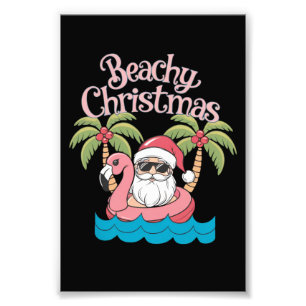 Foto Navidad Playera Vacaciones Tropicales Santa Playa 