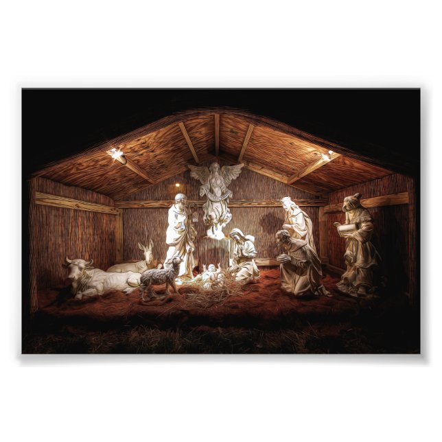 Foto Navidades Adoran Escena De Jesús Natividad Manger (Frente)