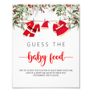 Foto Navidades Baby Shower adivinan el Rótulo de comida