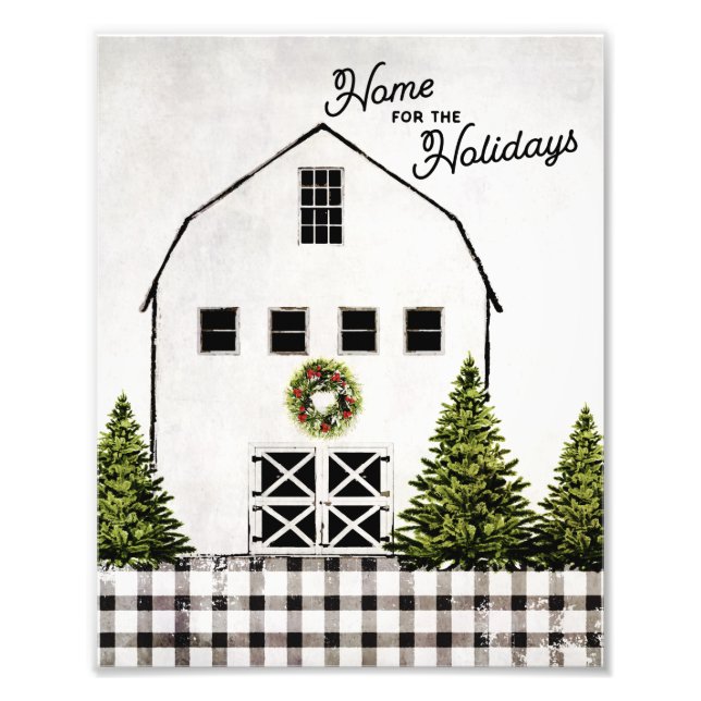 Foto Navidades blancos Barn Wall Art (Frente)