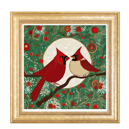Foto Navidades caprichosos Cardenales Aves Rojas
