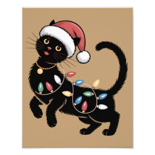 Foto Navidades de amante de gato negro lindo Regalo de 