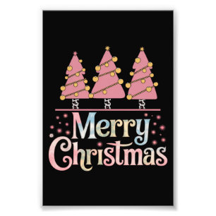 Foto Navidades de árbol rosa Chica de invierno de vacac