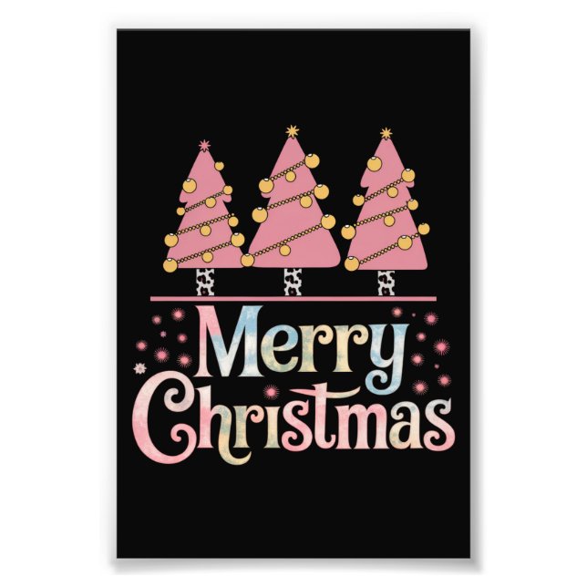 Foto Navidades de árbol rosa Chica de invierno de vacac (Frente)