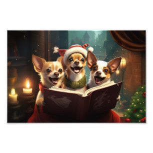 Foto Navidades de Chihuahuas cargando fiesta