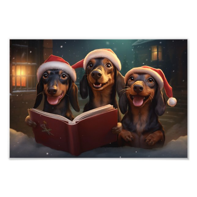 Foto Navidades de Dachshunds celebran fiesta (Frente)