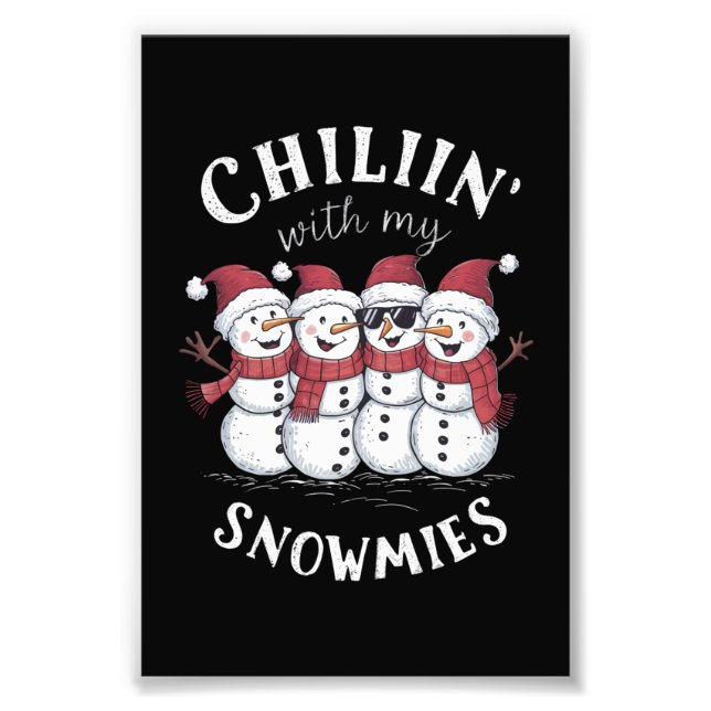 Foto Navidades De Snowman Chillin Con Mi Regalo De Niev (Frente)