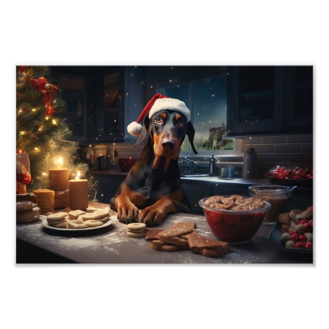 Foto Navidades Doberman celebraciones festivas (Frente)