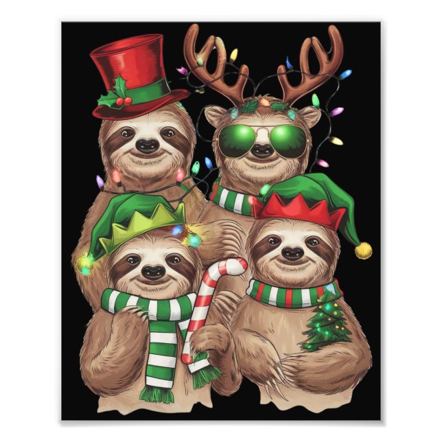 Foto Navidades eslovacos Merry Slothmas Sloth Lover Reg (Frente)