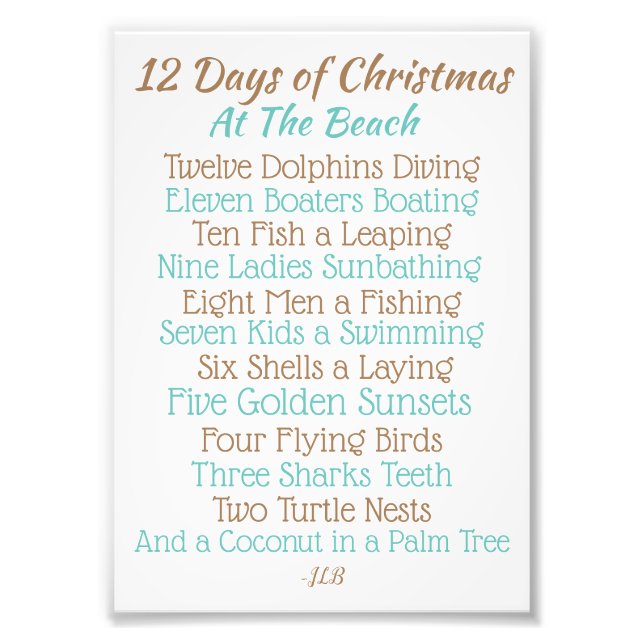 Foto Navidades firman 12 días de Navidades en la playa (Frente)